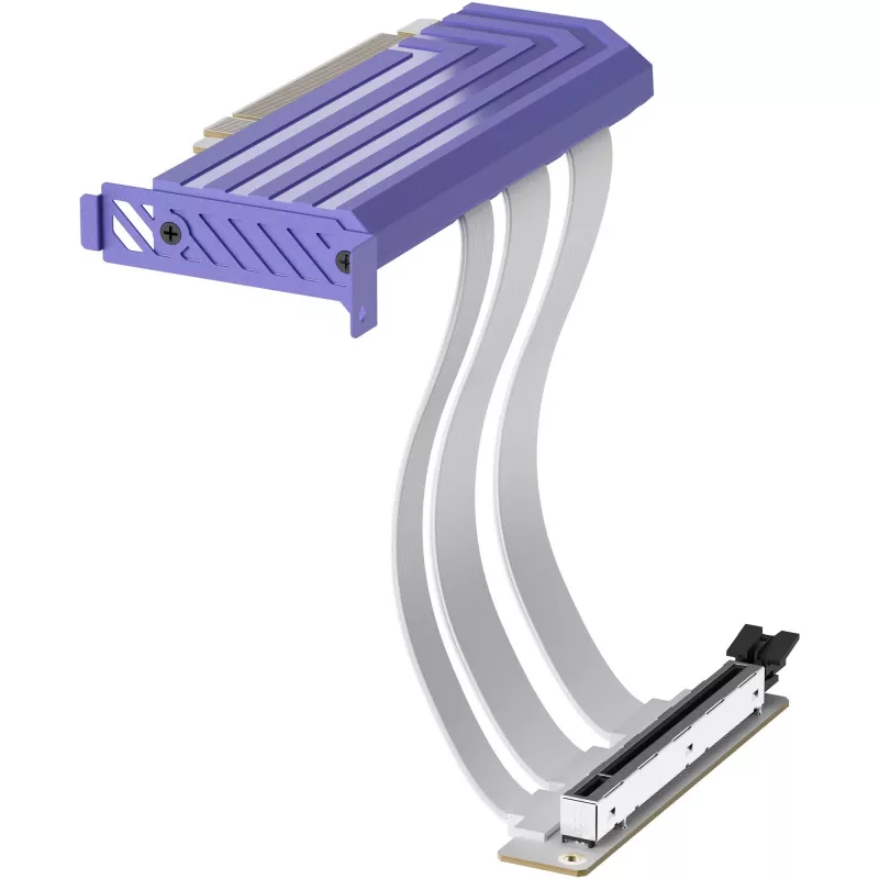 PCIe 5.0 Hyper Riser kaabel, HYTE, mudel ACC-HYTE-PCIE50-TM, 20 cm, lilla/valge