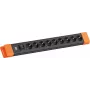 Pistikupesariba Bachmann CONNECTUS 9x CEE 7/3 pistikupesaga, 1x lüliti, 2,0 m kaabel — must/oranž