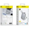 Portable power bank Awei C03 20000mAh with 45W output and integrated USB-A/USB-C kaabel