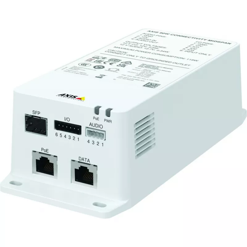 Midspan Axis TU8003 90W Wired Ethernet 10/100/1000 Mbit/s Valge