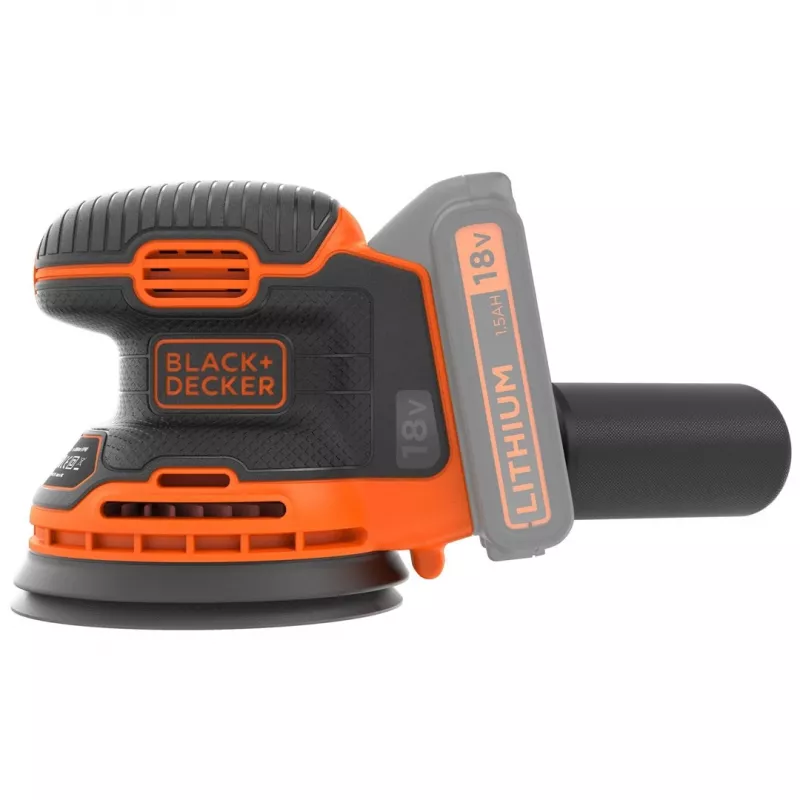 Must & Decker BDCROS18N-XJ kaasaskantav lihvmasin Orbitaallihvija 12000 p/min Must, Oranž