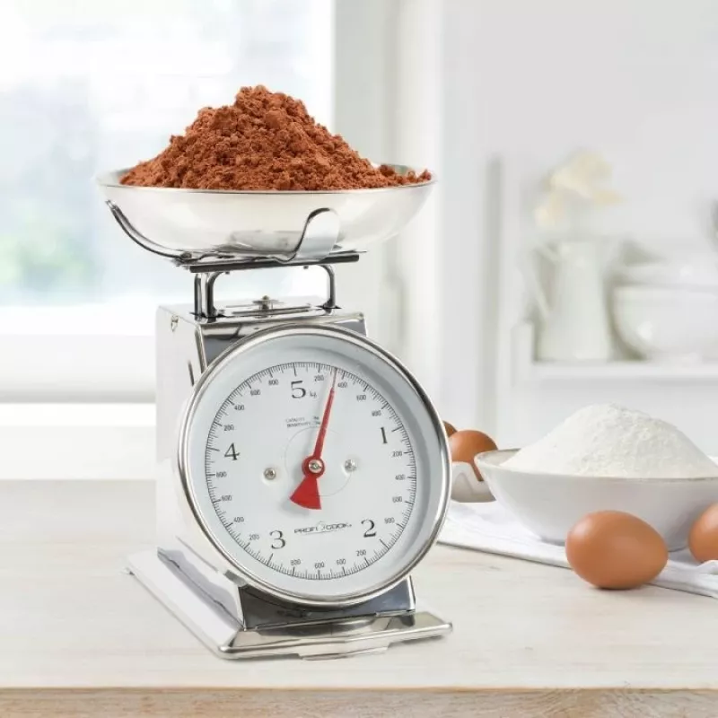 Mehaaniline köögikaal ProfiCook PC-KW 1247 — roostevaba teras, 5 kg mahtuvus, 1 L kauss, taarafunktsioon