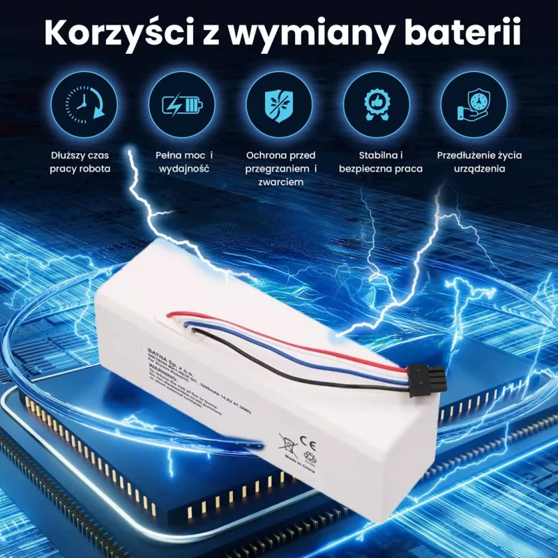 Aku Xiaomi Robot 1C P1904-4S1P-MM, 3200mAh, 47,36Wh, STYTJ01ZHM Mijia 1C P1904-4S1P-MM (Dreame MC1808)