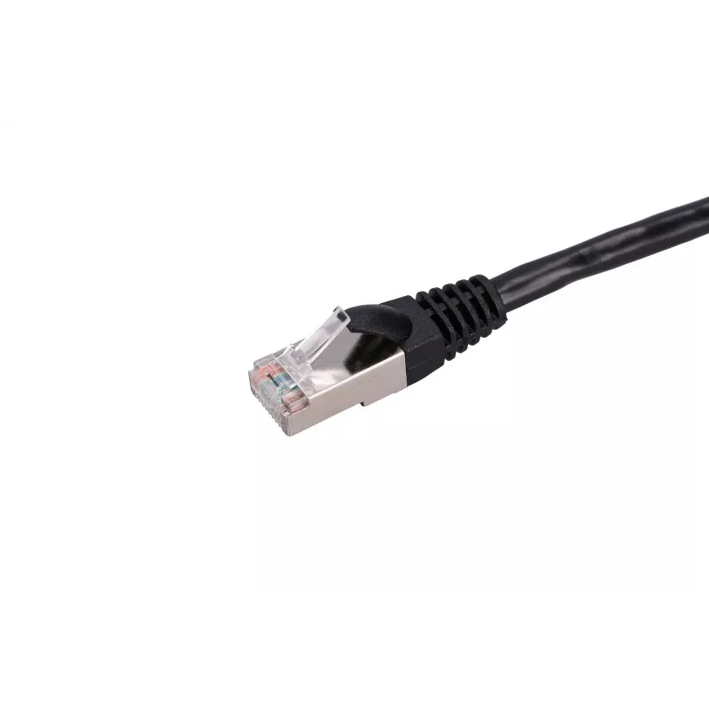 LAN-i patchkaabel Extralink Cat5e FTP 5 m, vask-keerdpaar, RJ-45–RJ-45, must