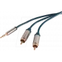 shiverpeaks SP30833-õhuke helikaabel 3 m 3,5 mm 2 x RCA sinine - Chrom (SP30833-õhuke)