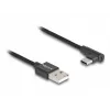 DeLOCK USB 2.0 kaabel Type-A-pistik USB USB-C isasele nurga all 0,5 m must