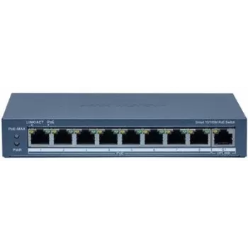 Võrgukommutaator Hikvision DS-3E1309P-EI(B) 8-pordine 100 Mbps 110W PoE-ga