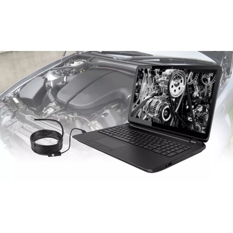 USB endoskoop MEDIA-TECH ENDOSCOPE 66° CMOS, 640x480 30fps, IP67, 6 LED-i, magnet ja konks
