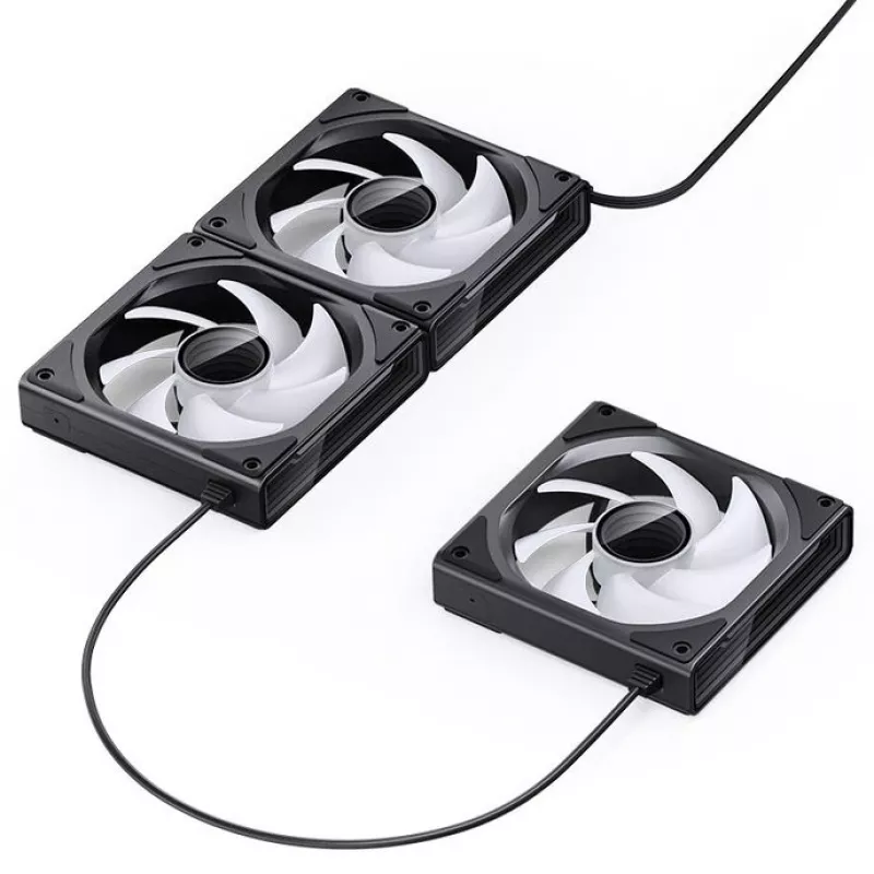 120 mm korpuseventilaator Jonsbo ZK-120B ARGB must, 120 mm, ARGB valgustus