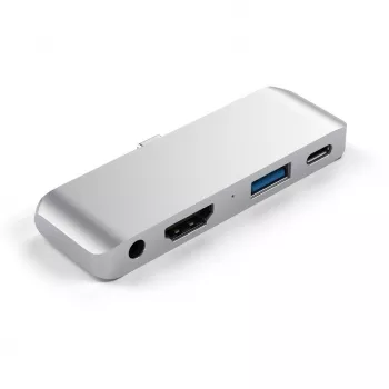 Satechi alumiiniumist USB-C jaotur iPad Pro jaoks, hõbedane