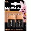 Aku Duracell Plus 9V (MN1604) — 2 tk, kogukaal 0,102 kg