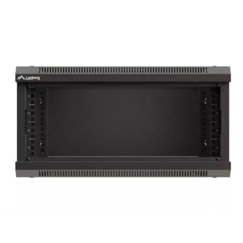 Seinale paigaldatav rack-kapp LANBERG WF03-5304-10B 19 tolli 4U must, klaasuks