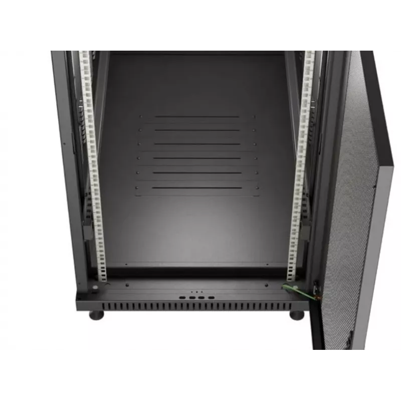 19-tolline rack-kapp LANBERG FF01-6222-23B 22U 600x1200 mm must perforeeritud ustega