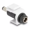 DeLOCK Keystone-moodul DC 5.5 x 2,1 mm emane isasele valge