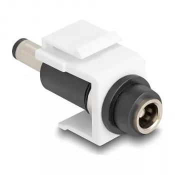 DeLOCK Keystone-moodul DC 5.5 x 2,1 mm emane isasele valge