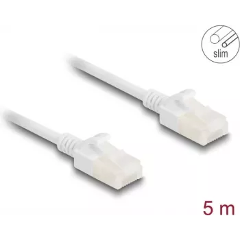 DeLOCK RJ45 Cat.6A võrgukaabel pistik-pistik 5m valge