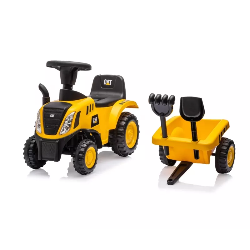 CAT sõiduk Traktor koos haagisega kollane sõidetav mänguasi