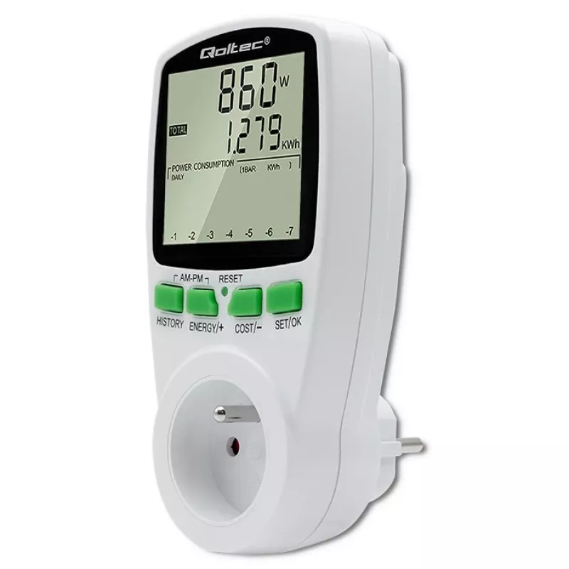 Võimsusmõõtur QOLTEC PM0627 3680W ajalooga — QOLTEC PM0627 3680W