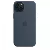 Apple iPhone 15 Plus silikoonümbris MagSafe'iga - Storm Blue