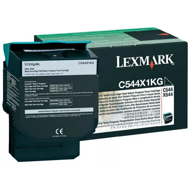 Lexmark C544X1KG – tint must – C544dn, C544dtn, C544dw, C544n, X544dn, X544dn RCS, X544dtn, X544dw, X544n jaoks