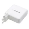 Qoltec GaN laadija FAST 108W | 5-20V | 3-4.7A | USB C | Valge