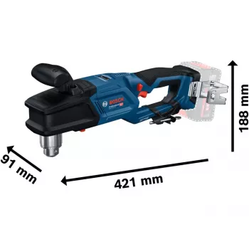 Juhtmeta nurkpuur GRD 18V-127 Professional solo, 18V (sinine/must, ilma aku ja laadijata)