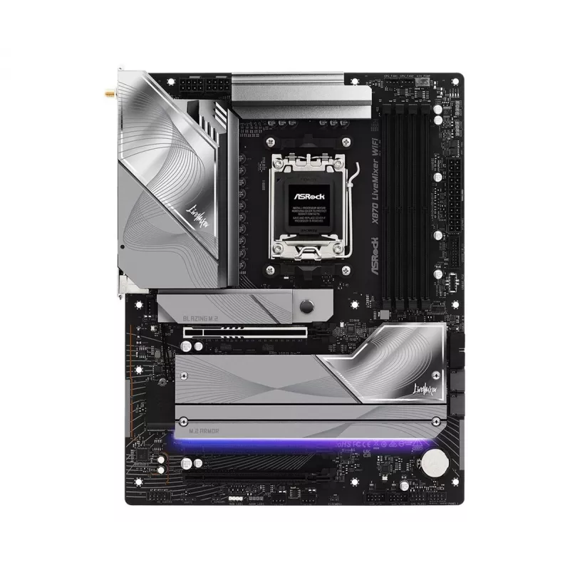 Emaplaat ASROCK X870 (Socket AM5, ATX, DDR5, 4 mälupesa, X870LIVEMIXERWIFI)