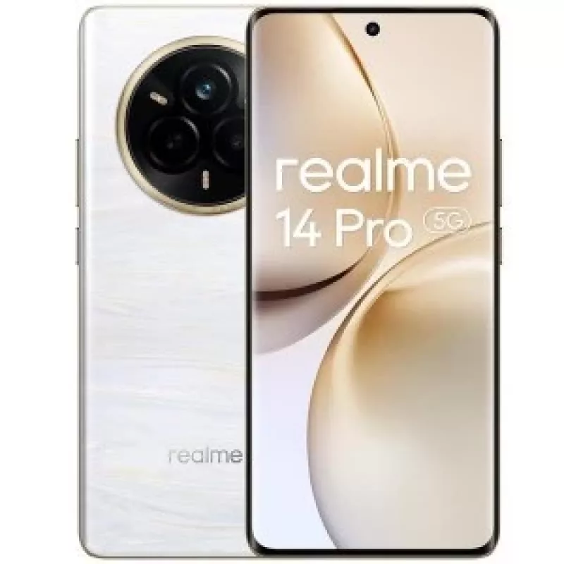 realme 14 Pro 5G 17,2 cm (6.77) Dual SIM Android 15 USB Type-C 8 GB 256 GB 6000 mAh Valge