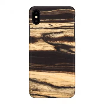 Telefonikorpus man and wood iPhone XS Max jaoks — valge eebenipuu must