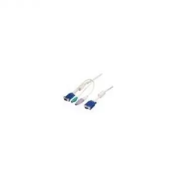 LevelOne 5m KVM-kaabel, VGA, PS/2, USB