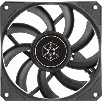 Korpuse ventilaator SILVERSTONE SST-AS120B 120mm must läbipaistev, 3-kontaktiline