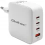 Laadija QOLTEC 51828 140W GaN 3×USB‑C PD + 1×USB‑A QC 3.0 – mitme pordiga kiirlaadija