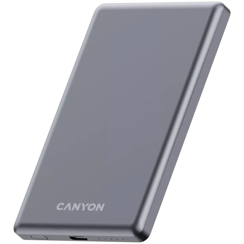 Canyon OnPower 505 - Powerbank - 5.000 mAh - USB-C sisend - USB-C PD 20W väljund + juhtmeta magnet 1