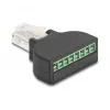DeLOCK 90654 kaabelsoo vahetaja RJ45 8 kontaktiga klemmiplokk Must