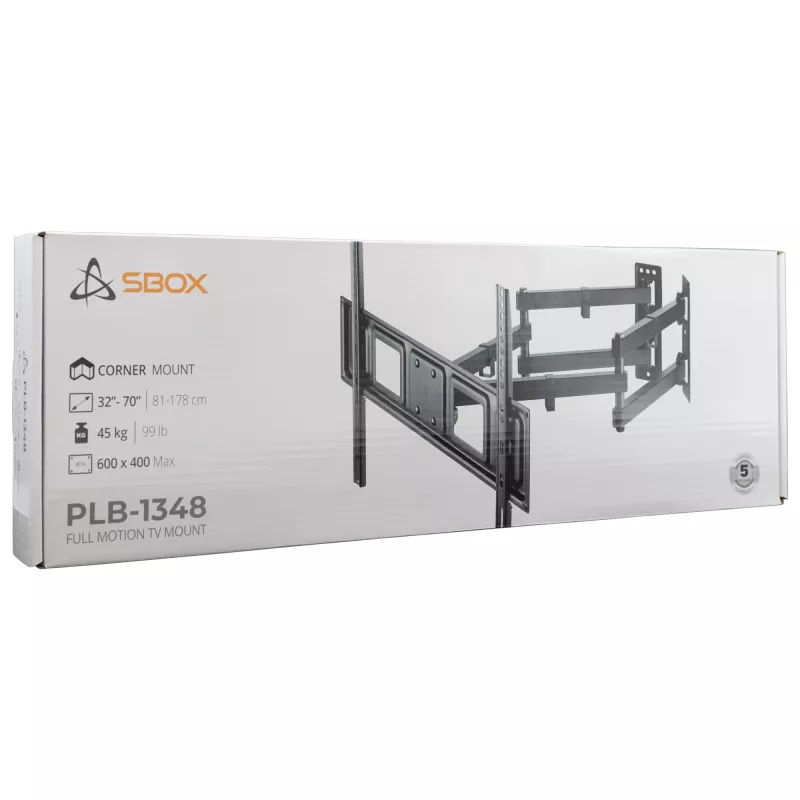 TV seinakinnitus SBOX PLB-1348-2 37–63-tollistele teleritele, kuni 60 kg, VESA 800x400