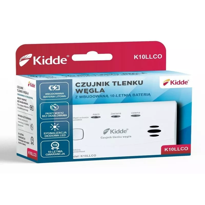 süsinikmonooksiidi ja süsinikmonooksiidi detektor K10LLCO Kidde