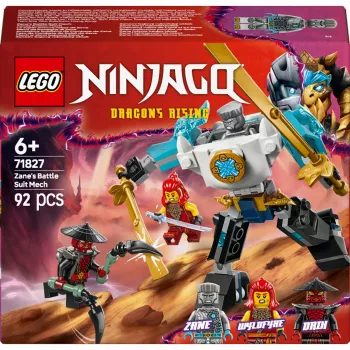 LEGO NINJAGO komplekt 71827 Zane'i lahingülikonna mech, 92 detaili, 2 minifiguuri, kõrgus 100 mm, vanus 6+