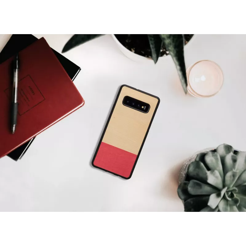Nutitelefoni ümbris mehele ja puidust Samsung Galaxy S10 Plus jaoks — Miss Match Must