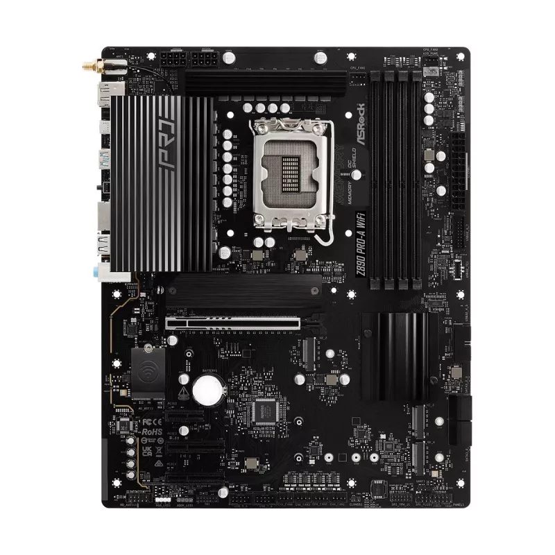 Emaplaat ASRock Z890 Pro-A WiFi — Intel Z890, LGA 1851, ATX, DDR5, 4x DIMM, 256GB, Wi‑Fi 6E, 2.5Gb LAN