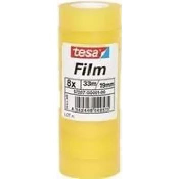 Kirjatarvete teip TESA 57207-00001-00 Läbipaistev 33m 8tk
