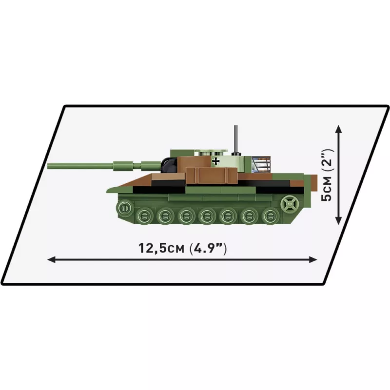 Ehituskomplekt Cobi Leopard I tanki mudel — 147 tk, vanusele 6+, pruun/roheline