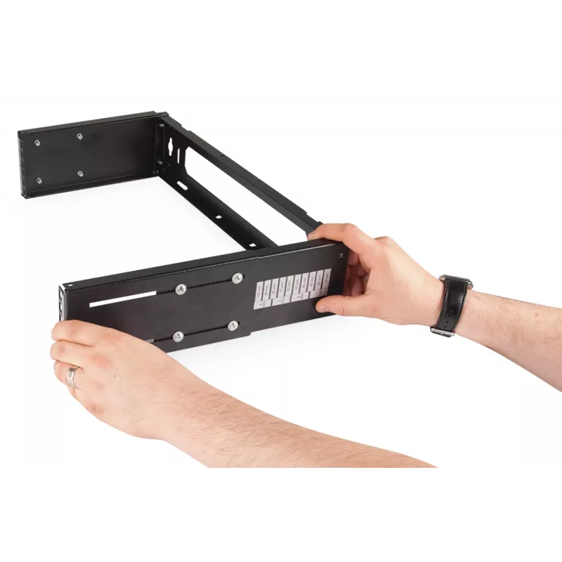 Seinale paigaldatav riiul Digitus DN-19 PB-4U-SW