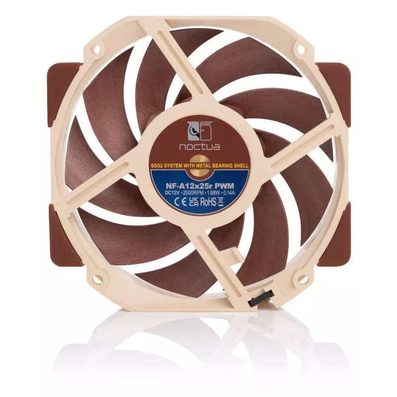 Ventilaator Noctua NF-A12X25R PWM 12 cm Beež Pruun 2000 RPM 102.1 m³/h