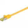 Wentronic Goobay Cat.7 toorkaar patch-kaabel, S/FTP (PiMF), kollane, 1,5 m – LSZH halogeenivaba, vask, RJ45 pistik (91593)