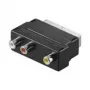 Wentronic Goobay Scart/RCA-Adapter, SCART-Plug (21-Pin), Must - SCART-Plug (21-Pin) > 3x RCA-Socket (50122)