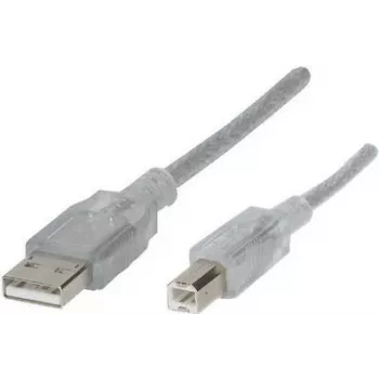 Renkforce RF-4538148 USB-kaabel 3 m USB 2.0 USB A USB B Läbipaistev (RF-4538148)