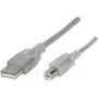 Renkforce RF-4538148 USB-kaabel 3 m USB 2.0 USB A USB B Läbipaistev (RF-4538148)