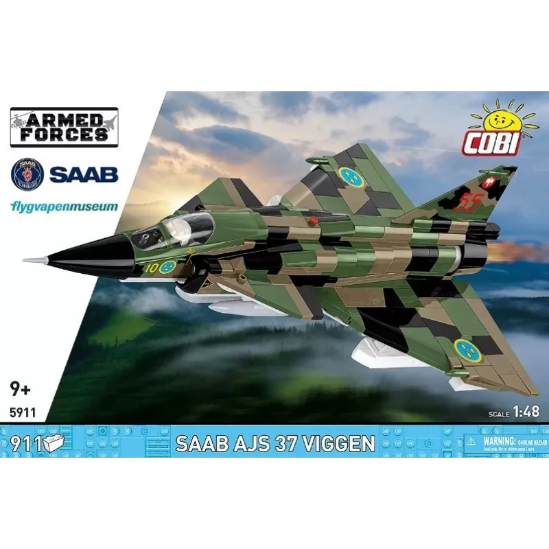 Ehituskomplekt Cobi Blocks Saab AJS 3 Viggen 911 tk mudelikomplekt, 911 osa