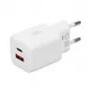 USB-laadija IBOX ILUC42W 42W (maks 33W), 1×USB-C PD3.0, 1×USB-A QC3.0, 100–240V, valge