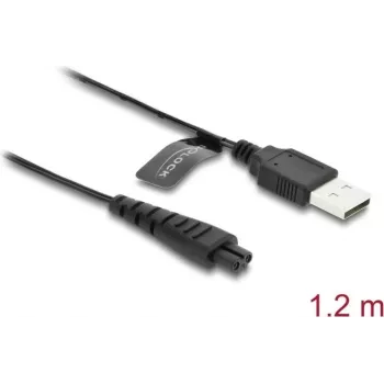 USB-laadimiskaabel 5 V elektriliste pardlite jaoks DELOCK, ühildub Remington HC4250 MB4200 MB6850 XR1330 seeriatega
